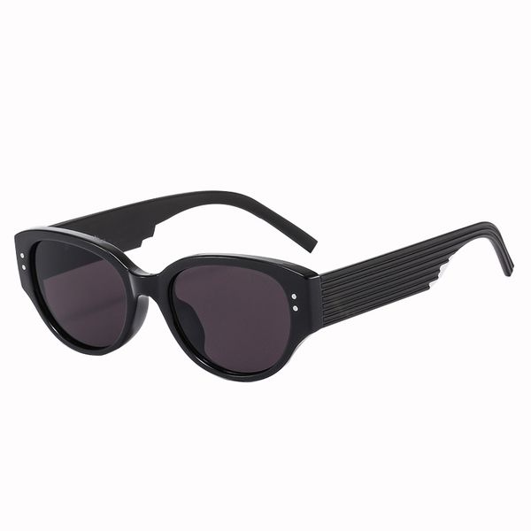 

with logo glasses new personality sunglasses fashion women's sunshade mirror designer sunglasses with original box, White;black