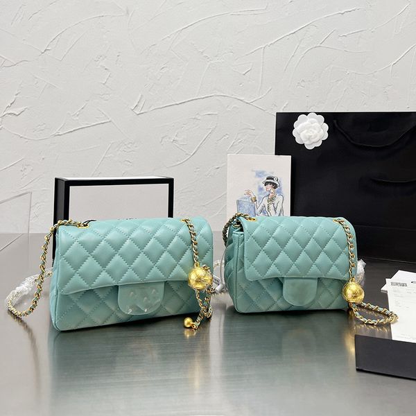 

designer shopping crossbody multicolors diamond lattice soft shoulder bag gold ball woc chain flap leather lambskin hasp belts handle bags c