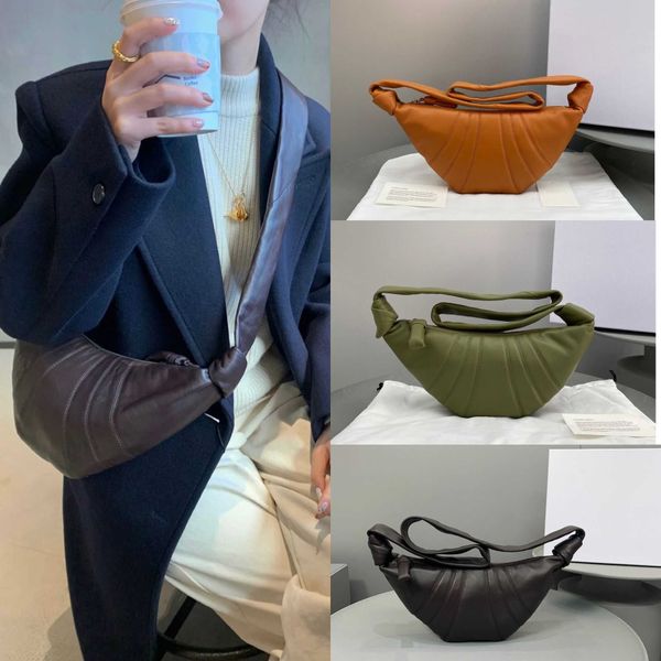 

croissant bun sheepskin shoulder cross bun dumpling bun small crowd texture leather armpit stick bag waist bag purses ladies handbags