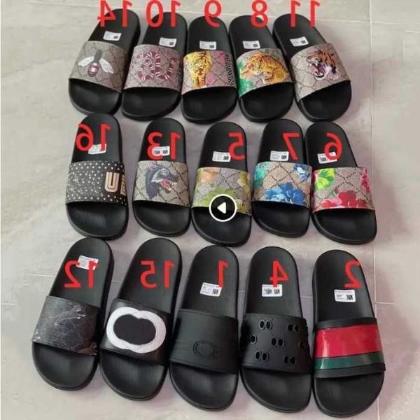 

dress designers sandals men women fashion classic floral brocade slides flats leather rubber heatshoes platform flip flops gear bottoms dbhw, Black;gray