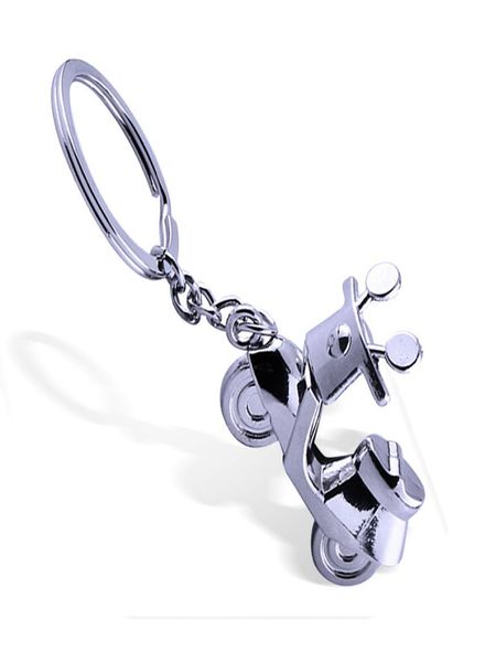 

men metal keychain pendant motorcycle car key chain ring holder jewelry6541880, Silver