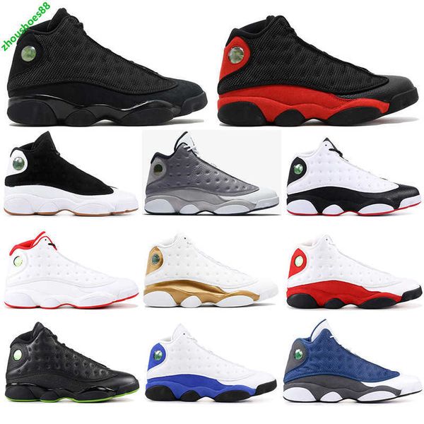 

2021 13 bred chicago flint atmosphere grey men shoes 13s he got game melo dmp hyper royal sneakers 40-47