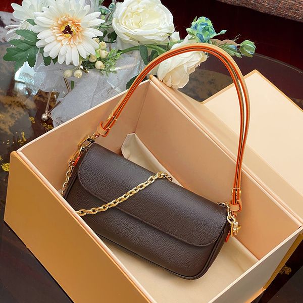 

5A Designer Handbag Genuine Leather Shoulder 23.5CM Flap Delicate Knockoff Crossbody Bag with Box YL209, Champagne