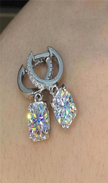 

stud passed diamond test excellent moissanite earring s925 sterling silver d color bull head fine luxury jewelry5373673, Golden;silver