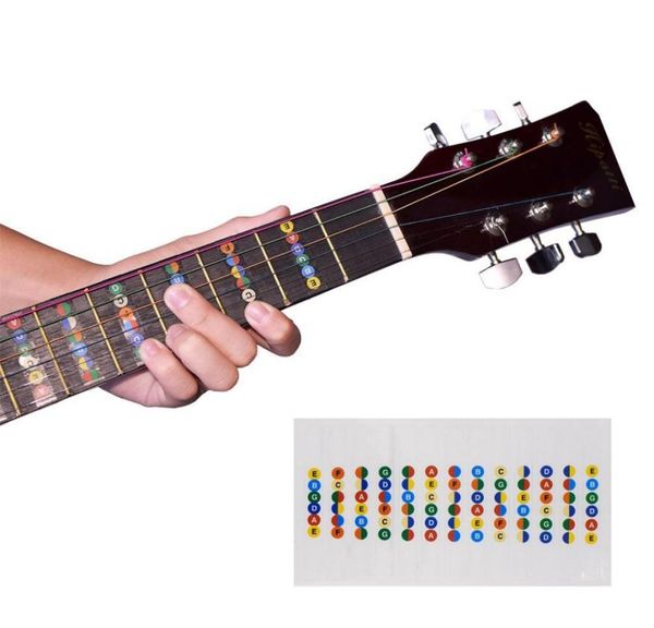 

guitar fretboard notes map labels sticker fingerboard fret decals for 6 string acoustic electric guitarra ny0494201302