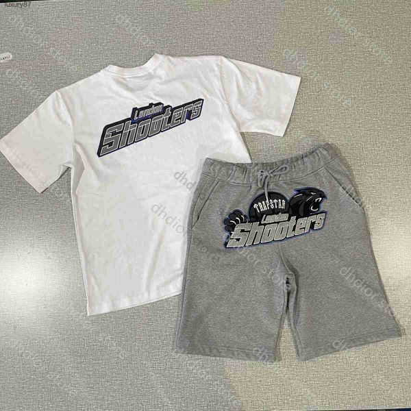 

men's summer t shirts london shooter trapstar short suit famous designer embroidered big icon shirt couple hoodie jacket down high vers, White;black