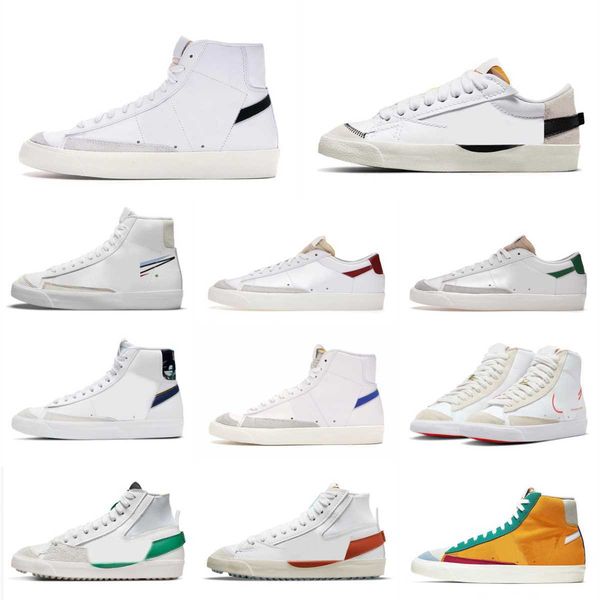 

trainers blazer mid 77 high casual shoes mens women low blazers og vintage jumbo black white blue red indigo pine green arctic punch sail gu