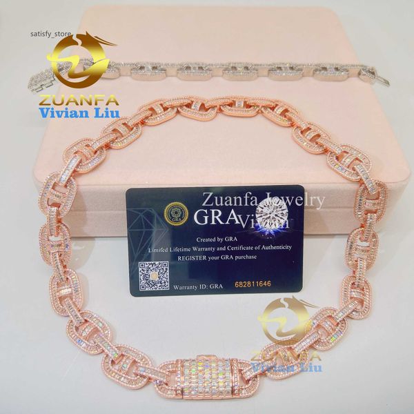

factory price 925 sterling silver wholesale vvs moissanite necklace miami cuban link chain