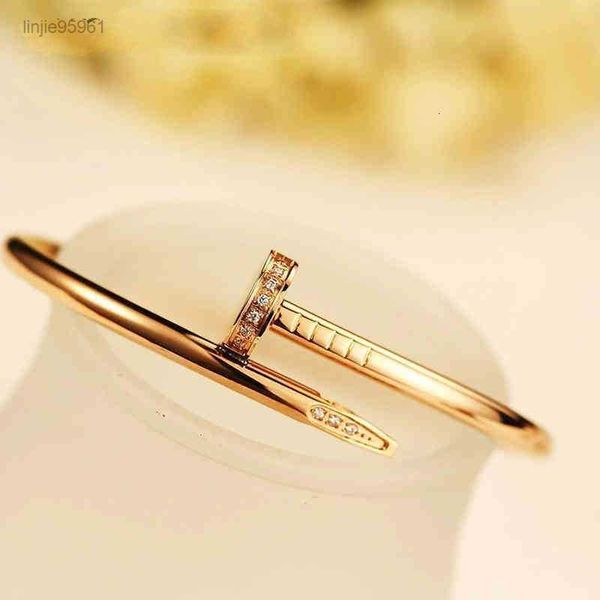 

juste a clou bracelet luxury jewelry set auger lovers men and women 16 19 cm gold rose sier275u, Black