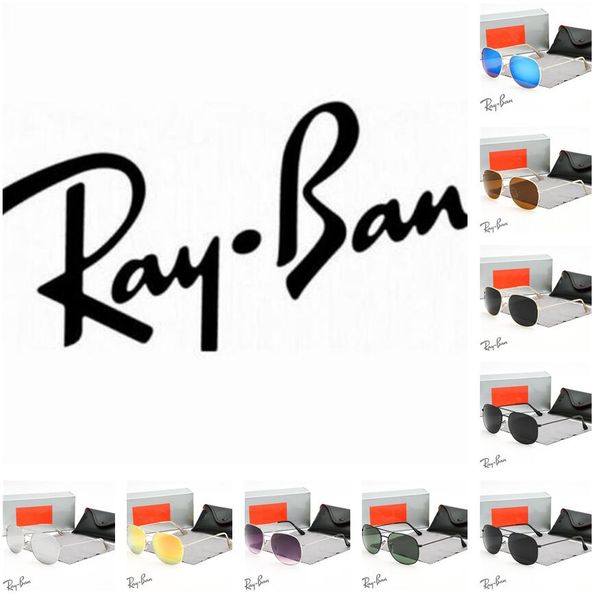 

2023 brand men women sunglasses rays bans designer eyeglasses retro polarized goggle pilot beach uv400 eyewear metal frame driving sun glass, White;black