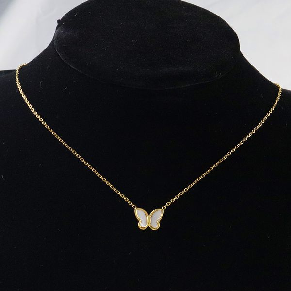 

luxury, fashionable, personalized, natural butterfly, 18k gold necklace, shell, light luxury, niche design necklace, party gift heart neckla, Silver