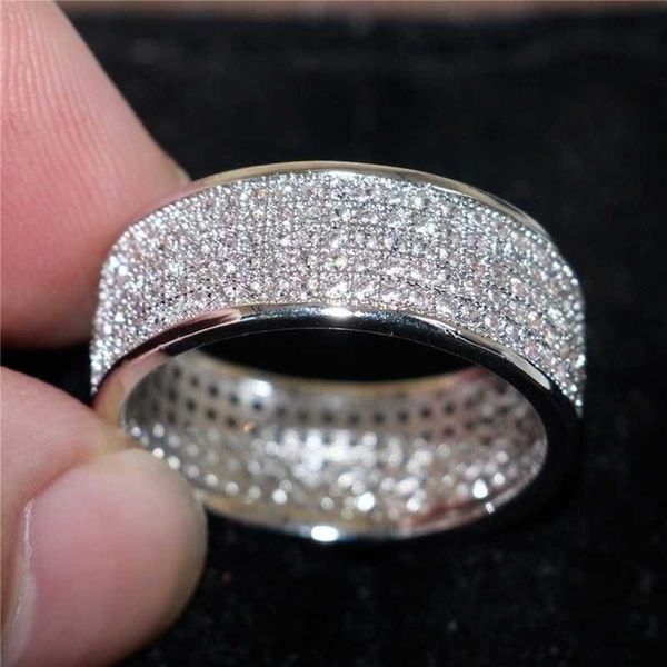 

shine silver and gold color women ring round inlaid white zircon ring for women men engagement wedding jewelry gift, Golden;silver