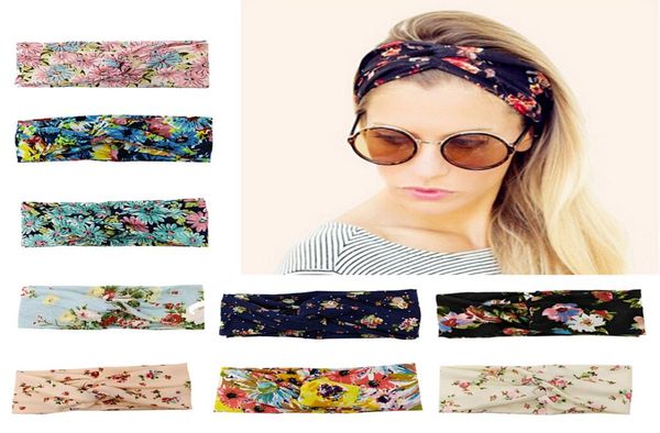 

ms chintz cross hair band headdress floral headband prints for women stretch hairbands sport headbands yoga headwrap bandan6770784, Silver