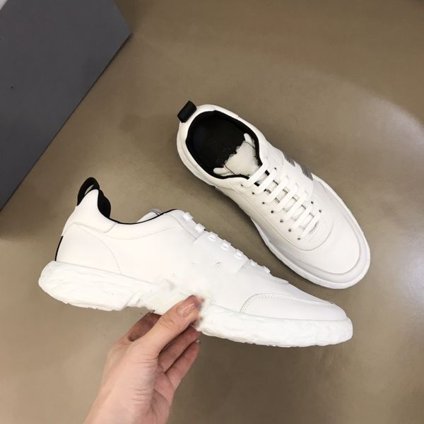 

designer sneakers white leather calfskin casual shoes calfskin platform trainer technical shoe knit retro patchwork sneaker dress shoes size, Black