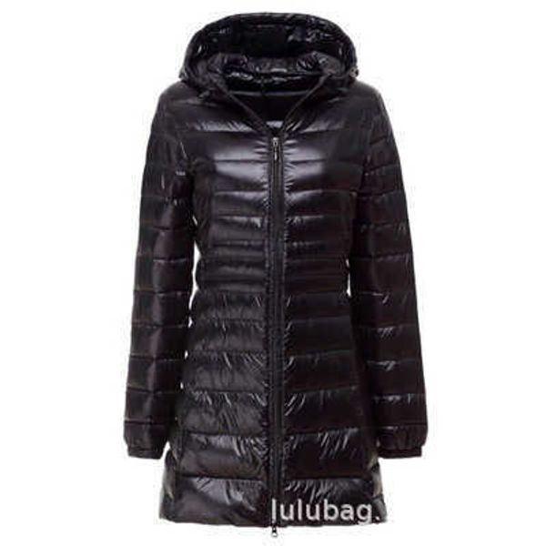 

designer lulus lemon women jacket down lu autumn and winter hooded down jacket medium length lightweight down jacket large women's jack, Black