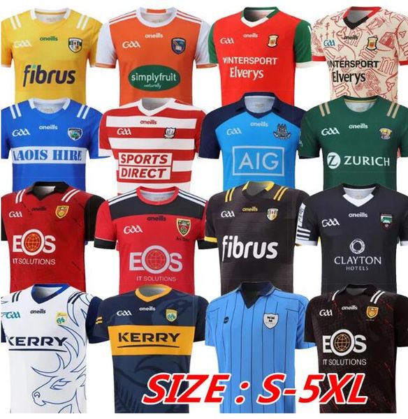 

23 24 ireland gaa rugby jerseys 2023 2024 wexford tipperary galway dublin gaelic football jersey limerick cavan kerry tyrone mayo meath home, Black;gray