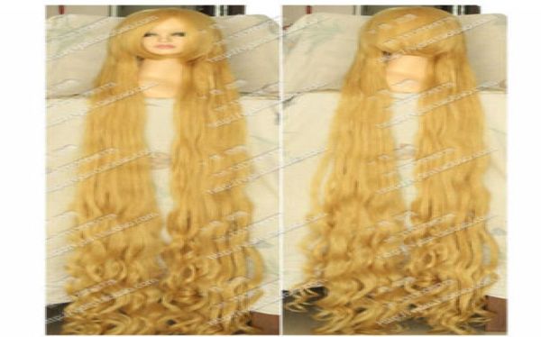 

blonde tangled rapunzel 100cm 150cm 200cm long wavy curly cosplay party wig hair5118838, Black