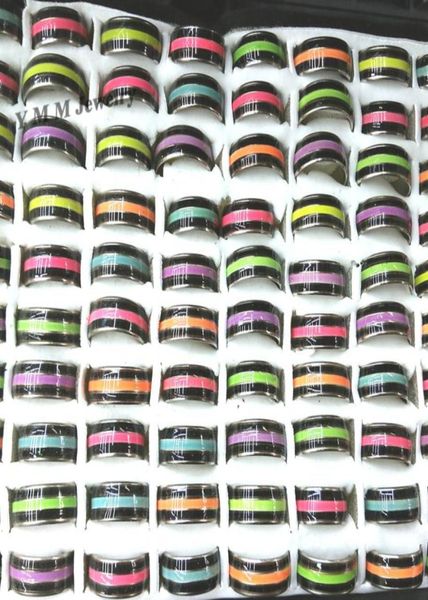 

good quality 10mm width three stripes mood rings changes color from temperature 100pcslot5090923, Silver