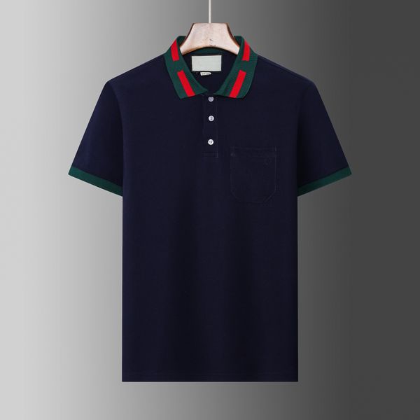 

2023 europe mens polo shirts womens stripe splicing t shirt men screw cotton patchwork polos letter tshirts designer casual tee, White;black