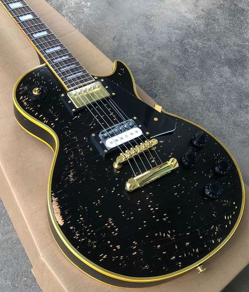 

mcqueen - custom black electric guitar, classic, lab, old heavy, r9, oem, ing