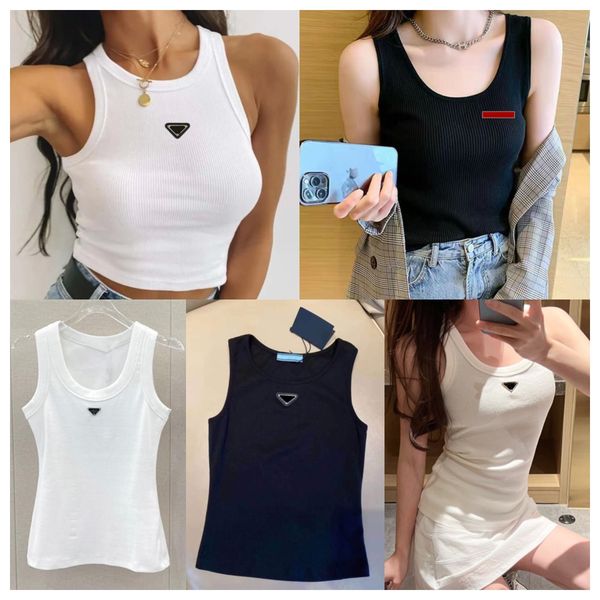 

summer women exercise t shirts crop designer brand sport shoulder black white tank casual sleeveless backless tee shirts fitness clothing 59