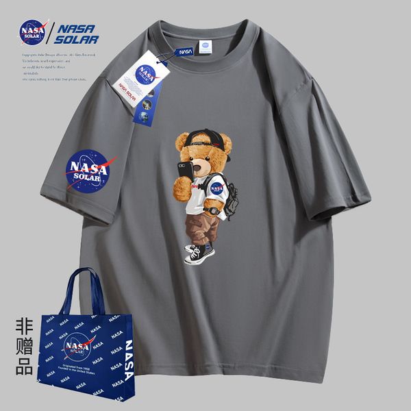 

nasa mens t shirt designer cotton dress material mon size s-xxxxl black white fashion men women tees summer short sleeve tshirt with nasa t, White;black