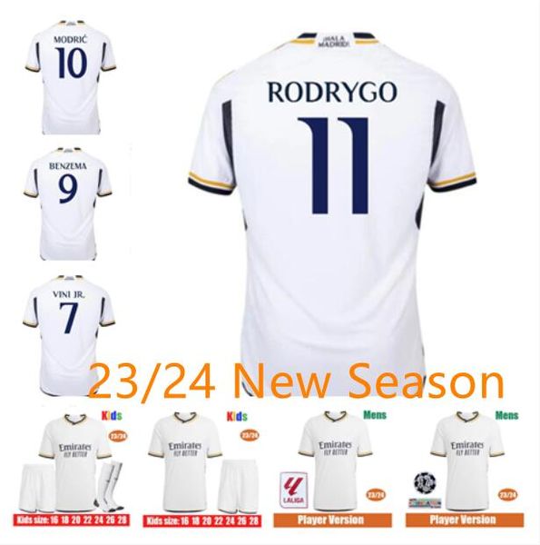 

2324 real madrids soccer jerseys vini jr 2023 2024 fans player version benzema modric rodrygo lucas v valverde football shirt e.militao kroo, Black;yellow