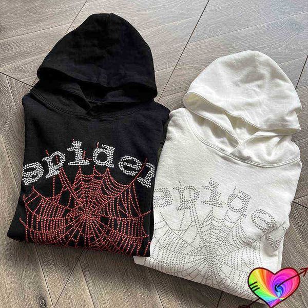 

men's hoodies sweatshirts printed tag young thug spider hoodie 2022 men women 3d foam graphic sp5der 555555 hoodie oversize hooded swea, Black