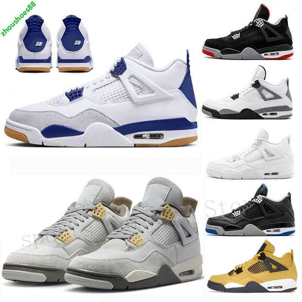 

retro mens jumpman 4s basketball shoes jorden 4 sneakers tennis neon green grey denim blue white black wings pink red oreo air jorda jordon