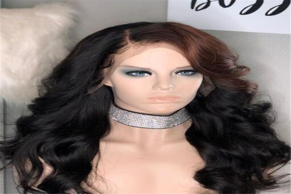 

full lace human hair wigs for black women brazilian full lace wigs silk wavy glueless lace front human hair wigs7153582, Black;brown