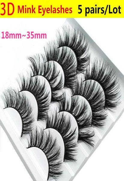 

5 pairs box transparent false eyelashes messy cross thick natural fake eye lashes professional makeup tips big eye long false ey7560567