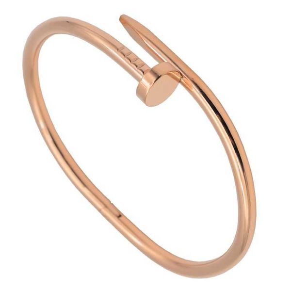 

nail bracelet men's and women's japanese korean version simple personalized titanium steel rose gold small fashionable student ver, Black