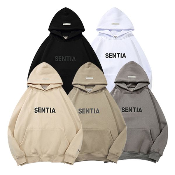 

23ss designer clothes mens hoodies couples sweatshirts ess print with letters pullovers women hoodie quality velvet warmer sweater street cl, Black