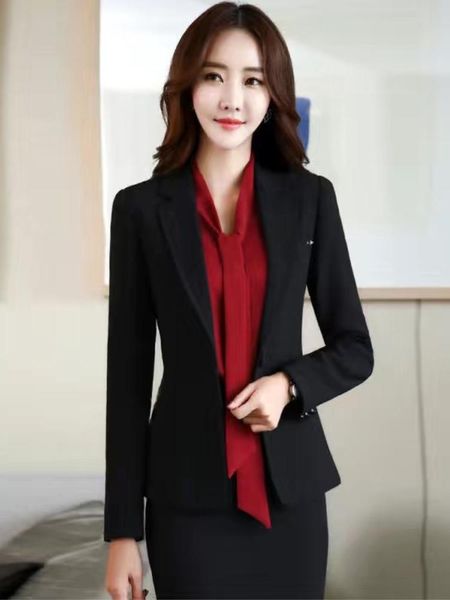 

pants temperament women's business solid color office lady long sleeve casual single button blazer spring summer thin korean new, White