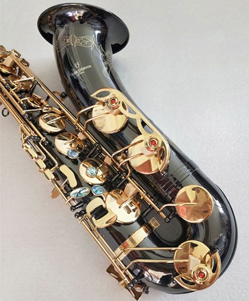 

real picture new tenor yanagisawa t-901 bb music instrument saxophone black golden key quality brass pearl buttons case