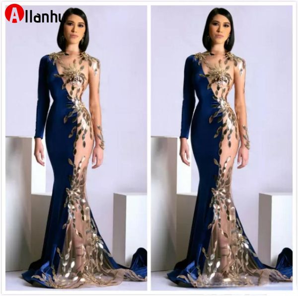 

2022 new year039s evening dresses sheer neck mermaid prom dressses mermaid velvet formal party bridesmaid pageant gowns 203641607, Black