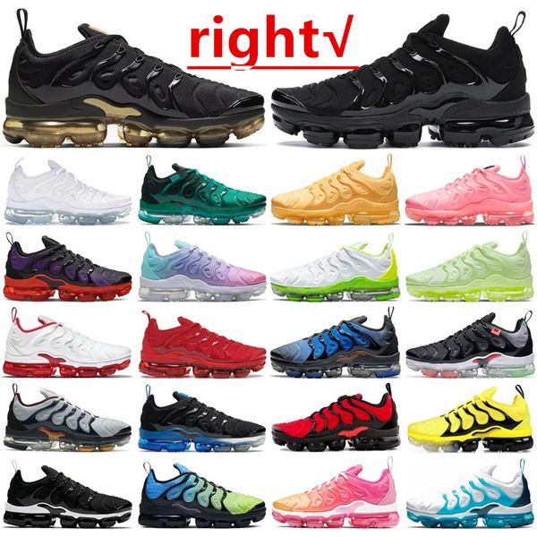 

tn plus running shoes men women tns triple black white cherry hyper blue light bone bred be true mens trainers sport sneakers size 36-47