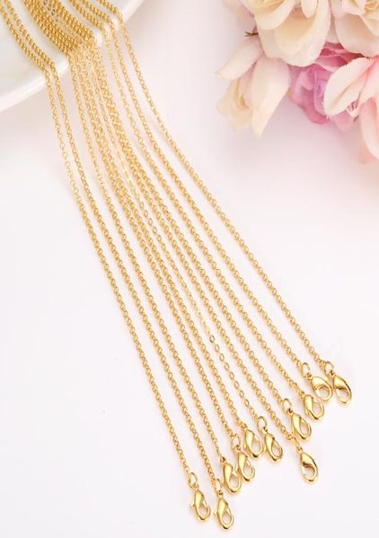 

12pcs 50cm gold filled necklace chain for menwomen girls necklace braceletbyzantine chain necklace diy charms gift accessories1123406, Silver