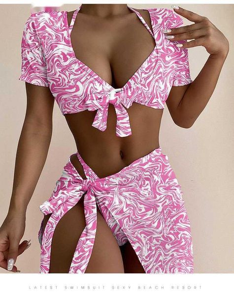 

women's swimwear rishang new bikini split four-piece female swimsuit 1 8bv2, White;black