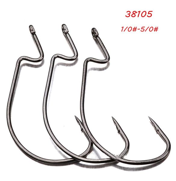 

200pcslot 5 sizes 1050 38105 worm hook high carbon steel barbed fishing hooks fs264382108