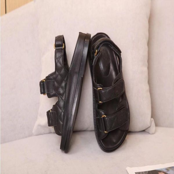 

polo 2022 luxury sandals women slipper men slides leather sandal womens hook & loop casual shoes 35-42 with box and dust bag vvvli, White;black