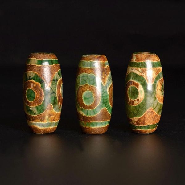 

crystal 14*30mm vintage tibetan eyes dzi beads, antiqued stone spacer beads hole bead loose beads for jewelry making 278bz
