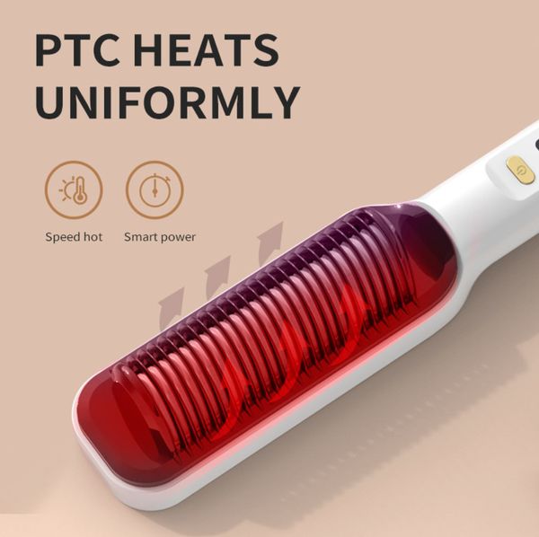 

27cm lcd hair straightener comb: ion-infused for damage-styling, dual-use curling and straightening, multiple styles available, choose your