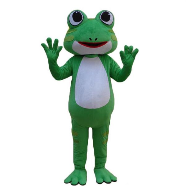 

2018 customized mascots green frog mascot costume adlut outfits frog cartoon character mascots330t high quality, Red;yellow