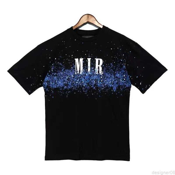 

23mens t shirt designer t shirt mens tees pure cotton breathable retro versatile style novel letter printing trend new couple's same cl, White;black