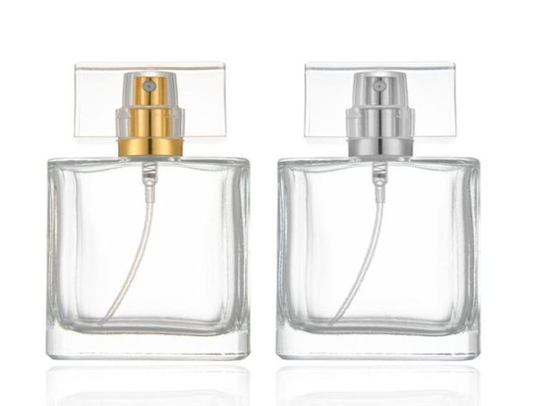 

30ml square glass perfume bottle cosmetic dispensing nozzle spray bottles 100pcslot3261275