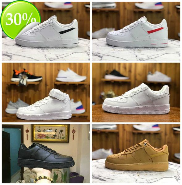 

classic forces mens women casual shoes airs high 1 one triple black wheat utility shadow 1s classic 1 07 ''af1 low airforce'&