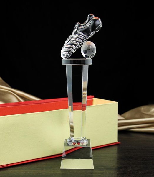 

custom striker football trophy award golden boot fans crystal cup custom lettering competition awards6271152