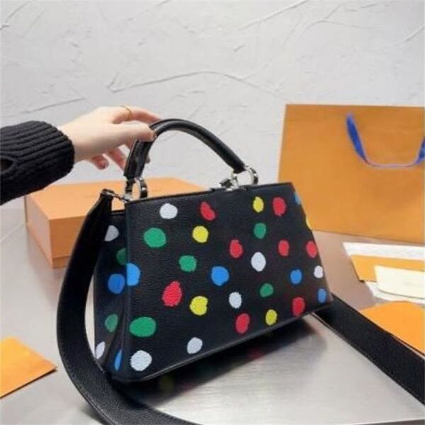 

women fashion bags totes litchi grain handbag shopping satchels shoulder cross body outdoor messenger bags capucines luxury designer purses