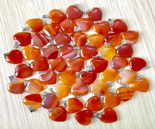 

whole fashion jewelry love heart pendant natural crystal agate quartz stone pendant making earring necklace gift3726779, Silver